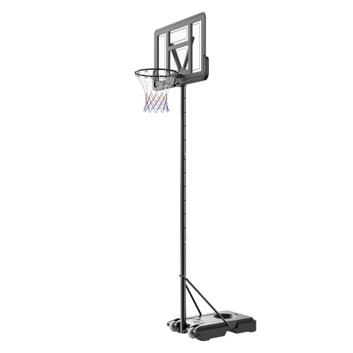 4 10ft Adjustable Height Basketball Hoop Portable Backboard System 44inch with Wheels and Fillable Base