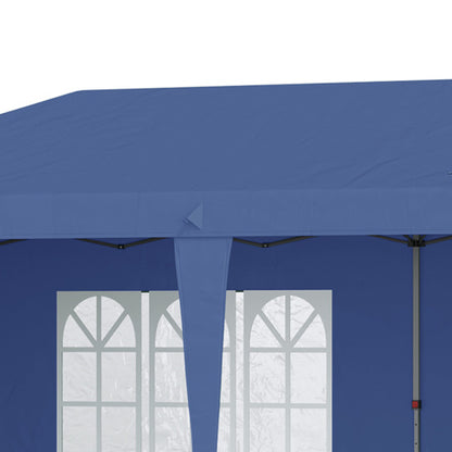 10' x 20' Pop Up Canopy Tent with 4 Sidewalls, Heavy Duty Tents for Parties, Outdoor Instant Gazebo with Carry Bag, for Outdoor, Garden, Patio, Blue