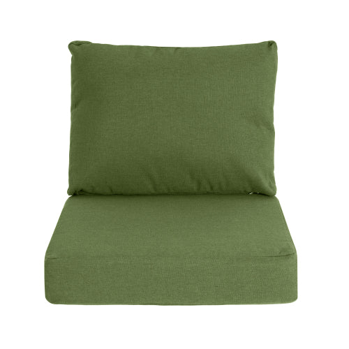 Noah Outdoor Club Chair Cushion Set, Seat Cushion and Back Cushion, Green