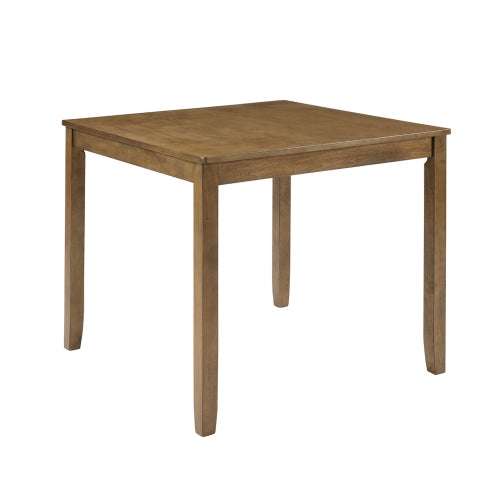 34.5inch Oak Square Dining Table for 2-4 People Small Space Kitchen Table