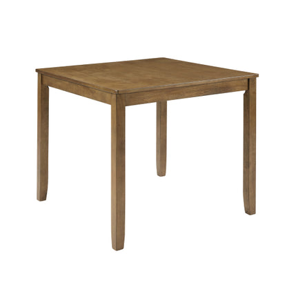 34.5inch Oak Square Dining Table for 2-4 People Small Space Kitchen Table
