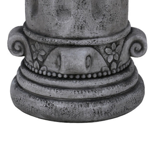 Cement Outdoor End Tables for Patio, GardenAccent Table, Modern Small Round Side Tablefor Outside, Tree Stump Garden Stool DrumTable indoor and Outdoor