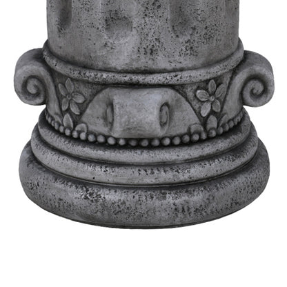 Cement Outdoor End Tables for Patio, GardenAccent Table, Modern Small Round Side Tablefor Outside, Tree Stump Garden Stool DrumTable indoor and Outdoor