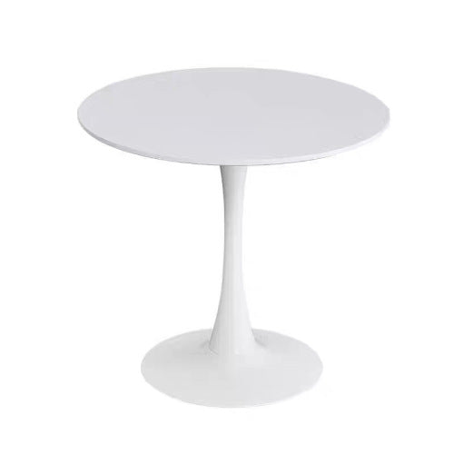 24inch  White Round Tulip Dining Table MDF Steel Base Modern Kitchen Coffee Table