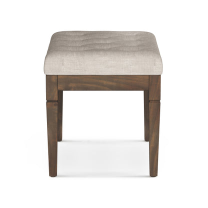 Small Tufted Ottoman Bench - Natural
