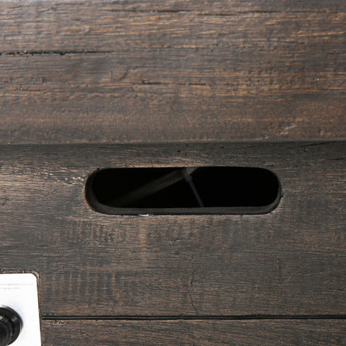 ANCHORAGE 32'' WOOD SQUARE MGO FIRE PIT BROWN - 40,000 BTU