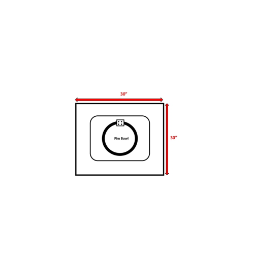 30" Black Powder-Coated Metal Fire Pit