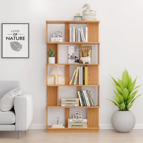 31.5 Inch 5-Tier Open MDF Free Combination Modern Display Bookcase