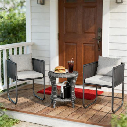 Outdoor Side Table,Wicker Outdoor Coffee Table