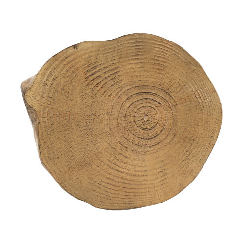 16.25 inch MGO Side Table, Hand-Painted Wood Stump Accent Table for Both Indoor and Outdoor Use