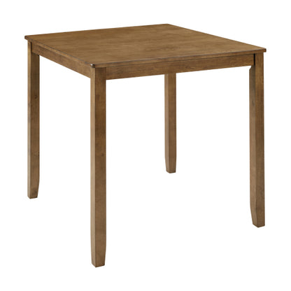 34.5inch Oak Square Counter Height Dining Table for 4, Small Space Kitchen Table