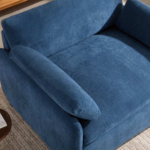50*43 Inch Oversized Deep-Seat Chenille Single Lounge Chair with Pillows