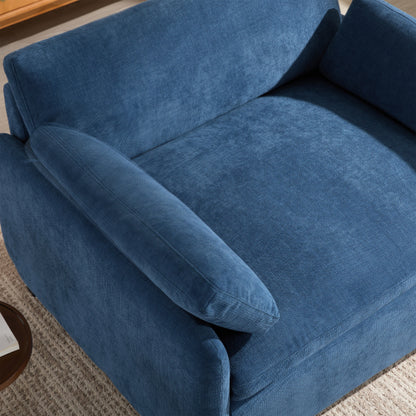 50*43 Inch Oversized Deep-Seat Chenille Single Lounge Chair with Pillows