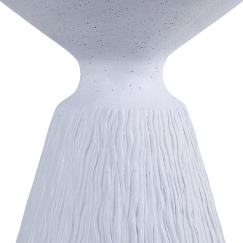 Cement Outdoor End Tables for Patio, GardenAccent Table, Modern Small Round Side Tablefor Outside, Tree Stump Garden Stool DrumTable indoor and Outdoor