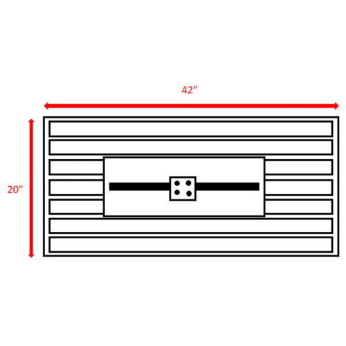 25" H x 42" W Steel Outdoor Fire Pit Table with Lid