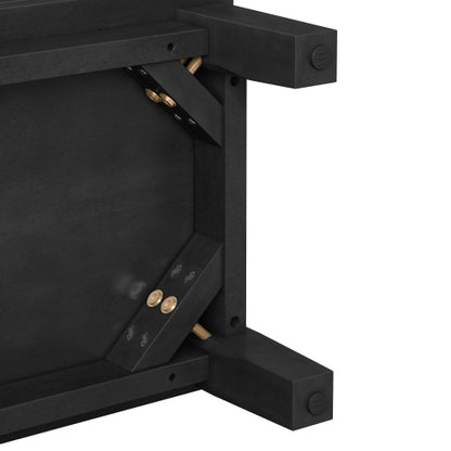 Black Mid-Century Media Console 4 Drawer TV Stand Cable Management Fits 75 Inch TV