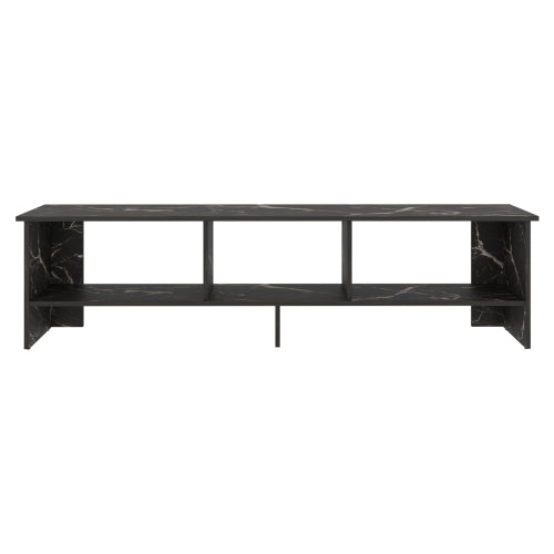 Modern Minimalist Open Shelf TV Stand Scratch Resistant Melamine Media Console for Living Room