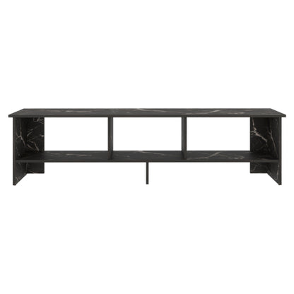 Modern Minimalist Open Shelf TV Stand Scratch Resistant Melamine Media Console for Living Room
