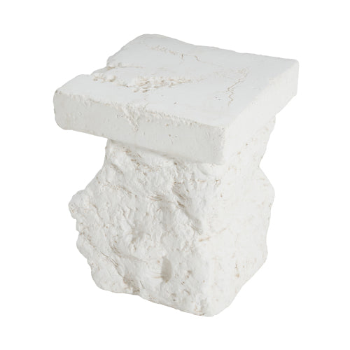 Talia Outdoor Patio Modern Artistry MGO Side Table, White