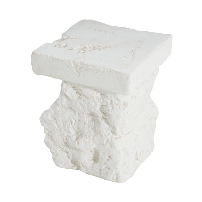 Talia Outdoor Patio Modern Artistry MGO Side Table, White