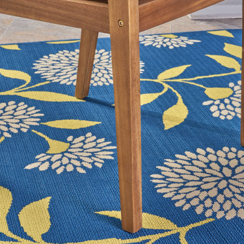 PERLA DINING CHAIR,2PCS with 2 Green Cushions,for Backyard, Poolside, Garden