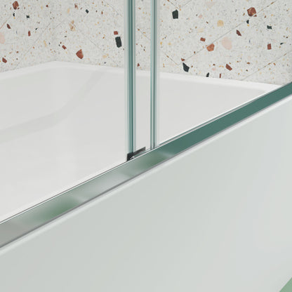Bypass shower door, sliding door, with 1/4" tempered glass and Chromed finish 44-48"x70"