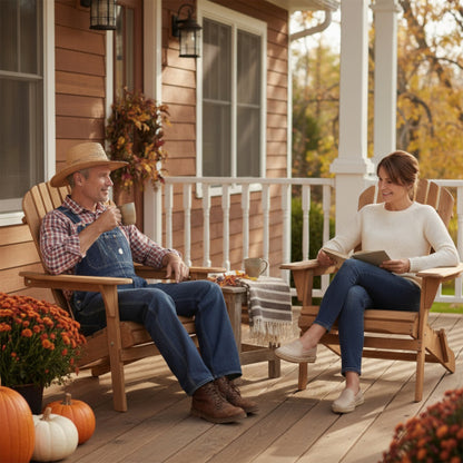 Outdoor Wooden Folding Chair Set of 2 with Pre-Assembled BackRest, Wood Patio Chair for Garden Backyard Porch Pool Deck Firepit