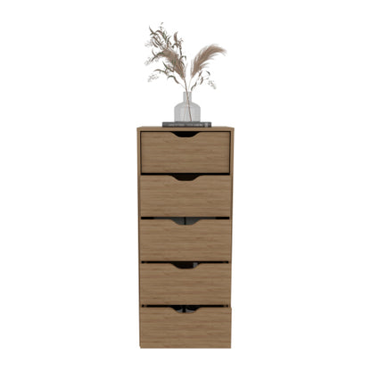 Dresser, Pull Out System, Five Drawers, Natural Oak