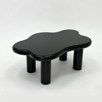 40 Inch Black Cloud Coffee Table Modern Irregular MDF Living Room Center Table