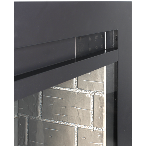 28 inch Infrared Electric Fireplace Insert, Touch Panel Home Decor Heater, Smokeless Firebox With fixed Trim Kit.With Crackling Sound