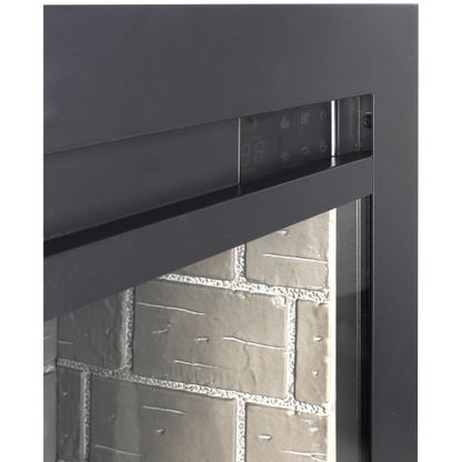 28 inch Infrared Electric Fireplace Insert, Touch Panel Home Decor Heater, Smokeless Firebox With fixed Trim Kit.With Crackling Sound