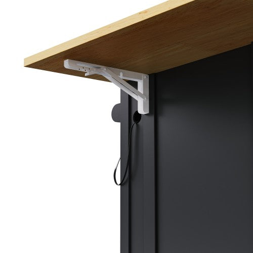 48inch Kitchen Island with 2 Bar Stools, Power Outlet, Internal Storage Rack, Kitchen Storage Cart on 5 Wheels with Drop Leaf, 5 Open Side Racks, Drawers, Black (Old SKU N707S000015B)(Three Packages)