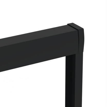 50-54" W × 72" H Tempered Glass with Explosion Proof Film, Aluminum Frame Double Sliding Shower Door, "1/4 (6 mm), Stainless Steel handle, Matte Black