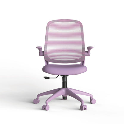 Ergonomic Color Office Chair 300lb (About 149.7kg), Home Office, Mesh Back, Integrated Molded Foam, Comfortable Sitting, Flipping Armrest, Fireproof, Rotating, Lifting Multifunctional Chair (Purple)