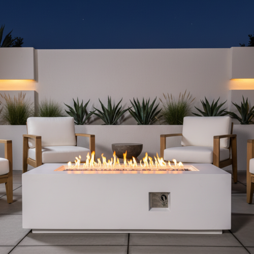 Outdoor Rectangle Propane Fire Pit Table 60inch
