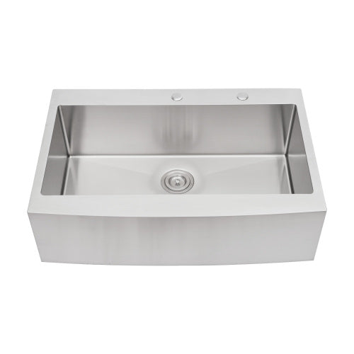 33x22x10"Farmhouse Apron Single Bowl Stainless Steel Kitchen Sink
