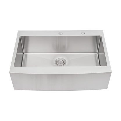 33x22x10"Farmhouse Apron Single Bowl Stainless Steel Kitchen Sink