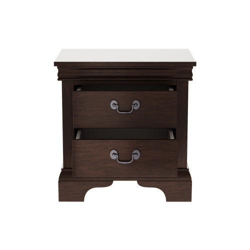 22inch x 16inch x 22.7inch Classic Wooden Nightstand-Cherry