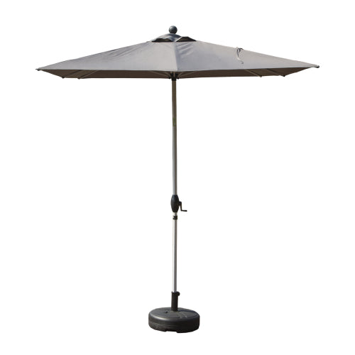 Rectangle Patio Umbrella with Crank Lift and Tilt Function, Grey (Base not included)