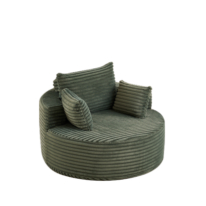 50"L Corduroy Sponge single sofa,No Assembly Required,Fluffy Modern Sleeper Chair for Living room, Bedroom, Lounge and Projection Room(Not a swivel chair.)