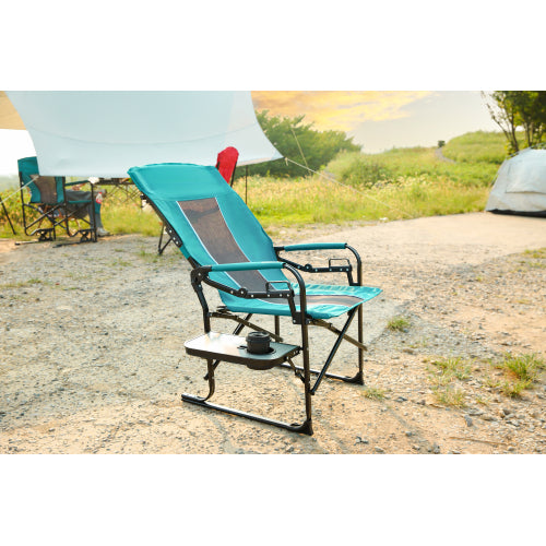 Camping Directors Chair, Heavy Duty,Oversized Portable Folding Chair with Side Table, Pocket for Beach, Fishing,Trip,Picnic,Lawn Blue