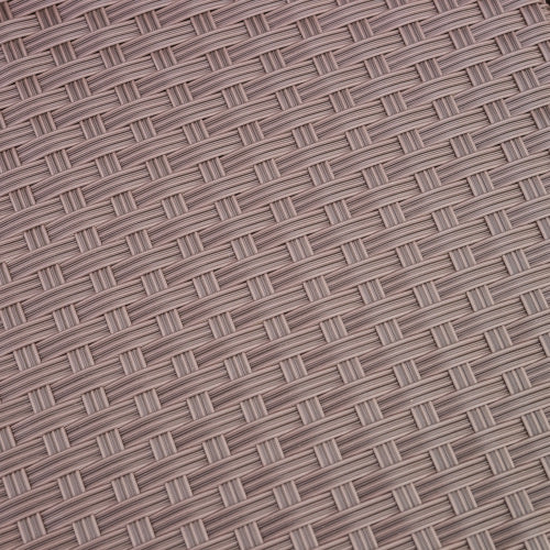 Outdoor PE Rattan Backless Barstools, Set of 2, Dark Brown