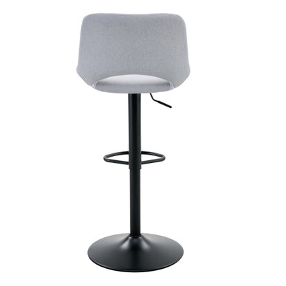 Modern Swivel Adjustable Bar Stools Set - 2 Pack, Light Gray Linen Fabric, Holds Up to 250 lbs, Suitable for Home Bars and Kitchen Islands.