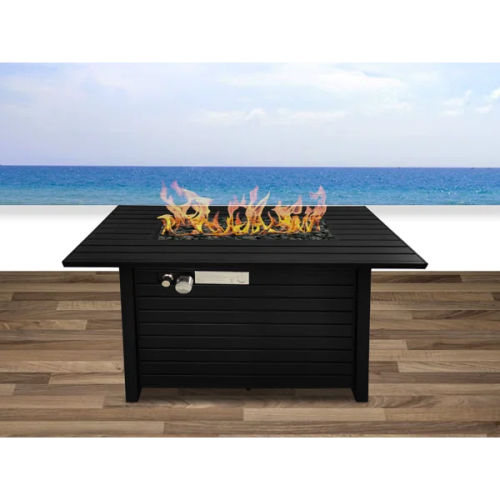 24  H Steel Propane Outdoor Fire Pit Table With Lid - CM-1124