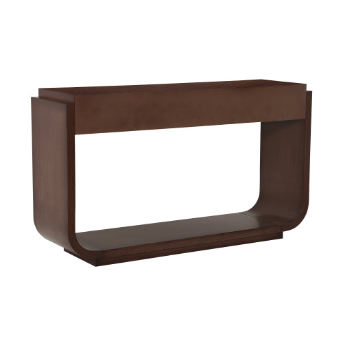 Walnut Classic Curved Leg Console Table With 3 Drawers Home Hallway Cabinet