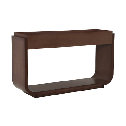 Walnut Classic Curved Leg Console Table With 3 Drawers Home Hallway Cabinet