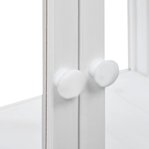 TOPMAX Patio 35.4inch x 17.7inch x 37.4inch Mini Wood Cold Frame Greenhouse with Wheels White