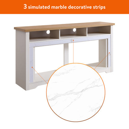 70 inch Fireplace TV Stand for TVs up to 70",with 60"smart Electric Fireplace,white