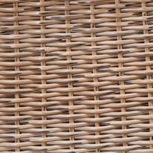 Outdoor 1pcs Acacia Wood Bench,Teak Finish+ Brown Wicker