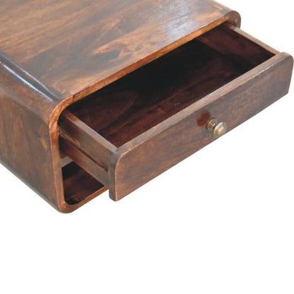 California Walnut Wall-Mounted Nightstand